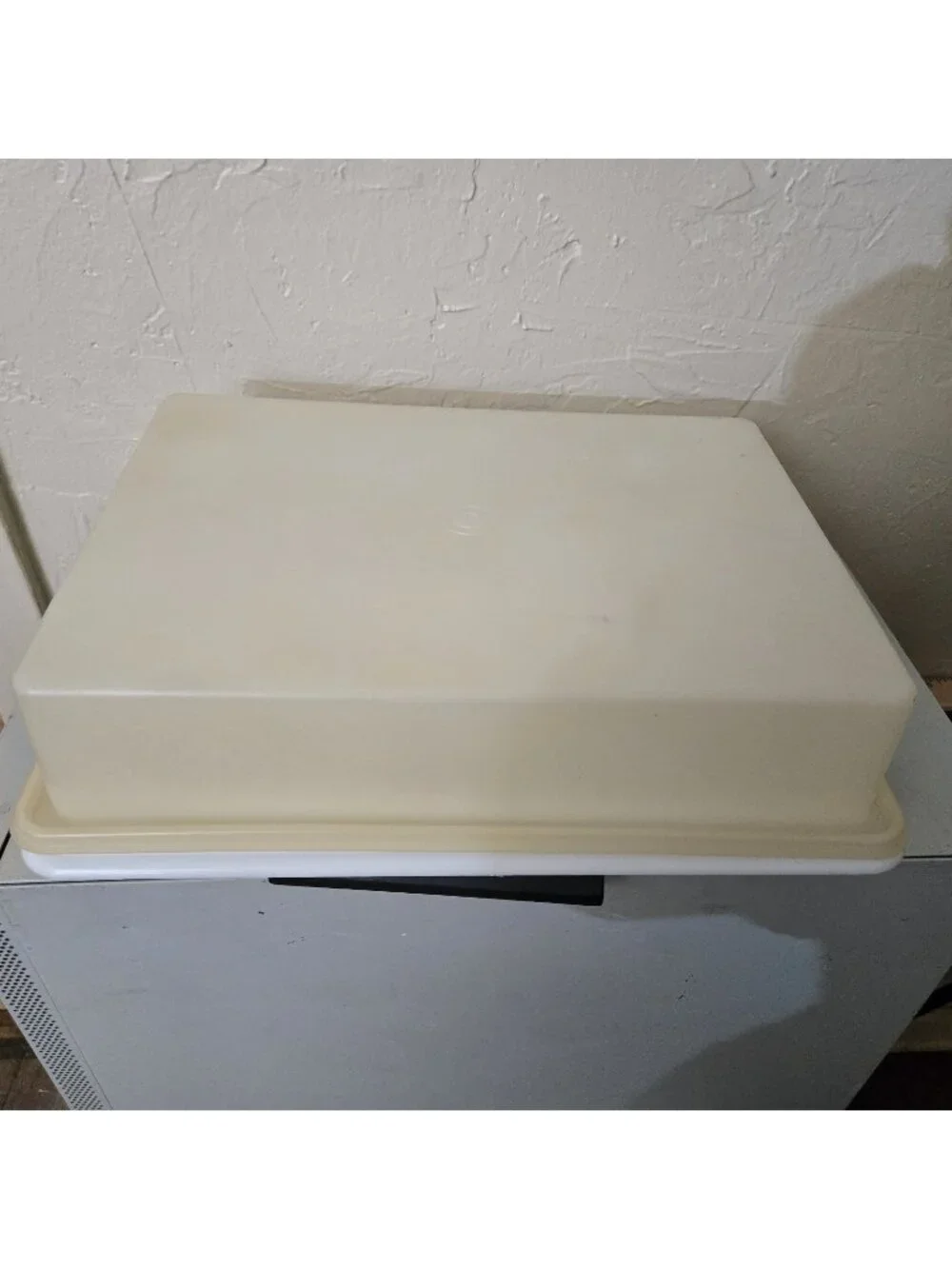 Vintage Tupperware Rectangle 9x13 Cake Keeper Carrier w/ Lid No Handle